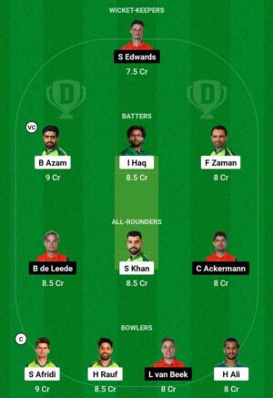 PAK Vs NED Match Preview Pitch Report And Dream 11 Team For Match 2